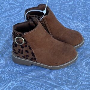 NWOT - Tucker Tate Brown Leopard Kids Boots